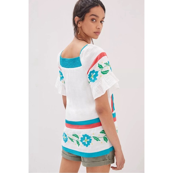 Anthropologie Embroidered Tunic Blouse NWT Size 4 (Small) - Picture 2 of 16